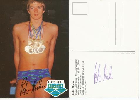Peter Nocke  Schwimmen Autogrammkarte original signiert 