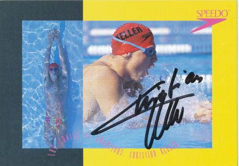 Christian Keller  Schwimmen Autogrammkarte original signiert 