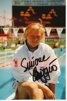Simone Osygus  Schwimmen Autogramm Foto original signiert 