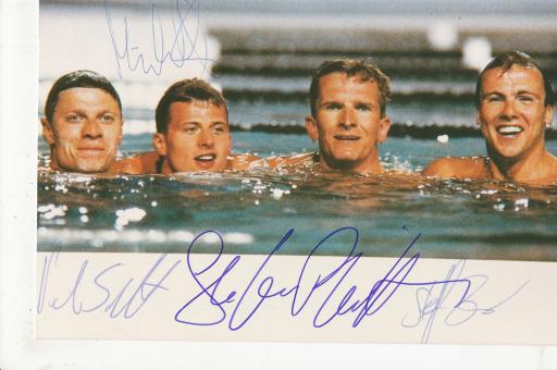Groß & Sitt & Pfeiffer & Zesner   Schwimmen Autogramm Foto original signiert 