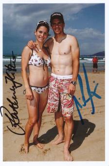 Katrin Hitzer & Michael Greis   Biathlon Autogramm Foto original signiert 