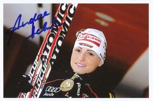 Andrea Henkel   Biathlon Autogramm Foto original signiert 