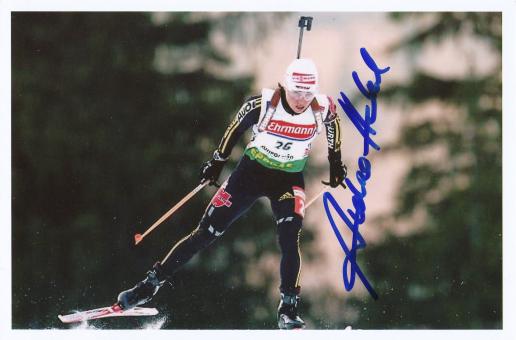 Andrea Henkel   Biathlon Autogramm Foto original signiert 