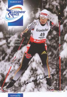 Simone Hauswald  Biathlon  Autogrammkarte original signiert 