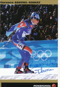 Florence Baverel  Frankreich  Biathlon  Autogrammkarte original signiert 