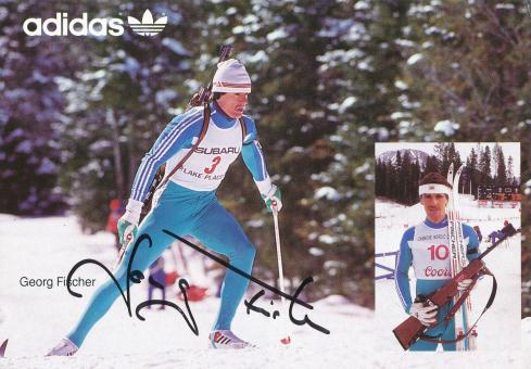 Georg Fischer  Biathlon  Autogrammkarte original signiert 