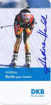 Andrea Burke   Biathlon  Autogrammkarte original signiert 