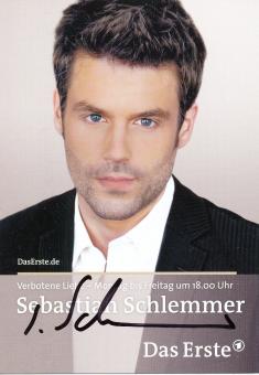Sebastian Schlemmer  Verbotene Liebe  TV Serien Autogrammkarte original signiert 