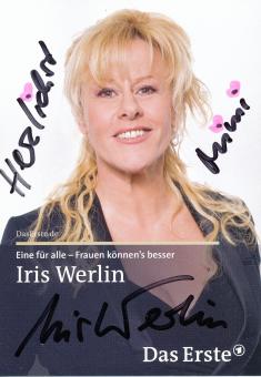 Iris Werlin   Eine für alle-Frauen können`s besser  ARD  TV Serien Autogrammkarte original signiert 