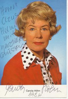 Carola Höhn  † 2005  Film & TV  Autogrammkarte  original signiert 