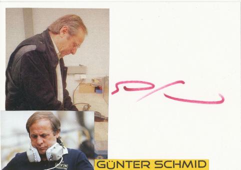 Günter Schmid † 2005  ATS Formel 1 Motorsport  Karte original signiert 