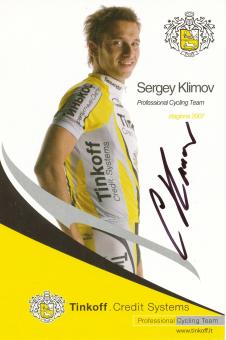 Sergey Klimov  Rußland  Radsport  Autogrammkarte  original signiert 