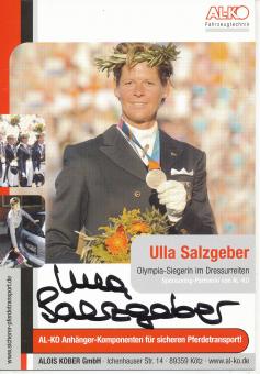 Ulla Salzgeber   Reiten  Autogrammkarte original signiert 