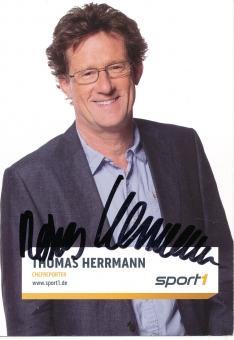Thomas Herrmann  Sport 1  TV Sender Autogrammkarte original signiert 