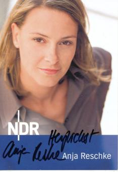 Anja Reschke   NDR  ARD  TV  Sender Autogrammkarte original signiert 