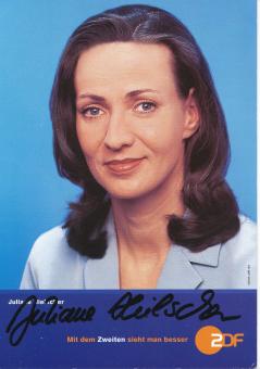 Juliane Hielscher   ZDF  TV Sender Autogrammkarte original signiert 