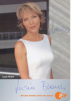 Luzia Braun   ZDF  TV Sender Autogrammkarte original signiert 