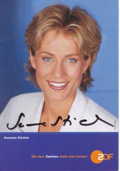 Susanne Stichler    ZDF  TV Sender Autogrammkarte original signiert 