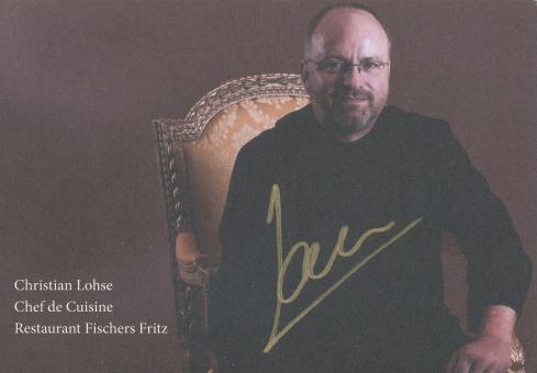 Christian Lohse  TV Koch  Autogrammkarte  original signiert 