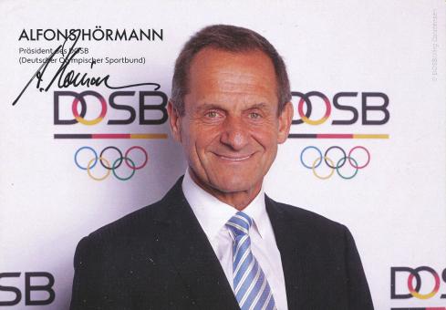 Alfons Hörmann  Präsident Olympischer Sportbund    Autogrammkarte original signiert 