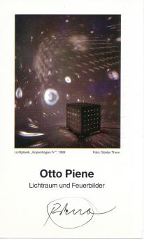 Otto Piene † 2014   Licht Künstler Zero   Autogrammkarte original signiert 