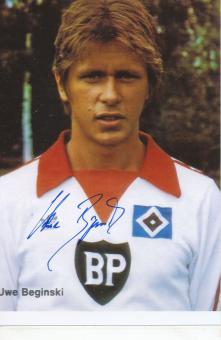 Uwe Beginski  Hamburger SV  Fußball Autogramm Foto original signiert 
