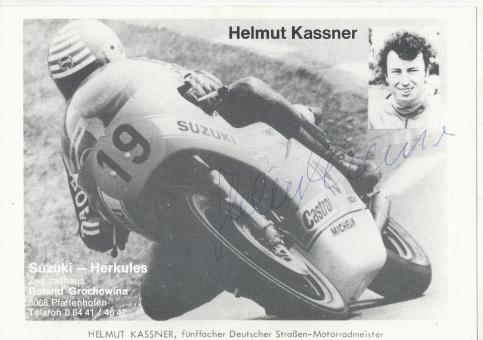 Helmut Kassner  Motorrad  Autogrammkarte  original signiert 