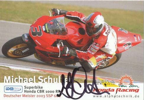 Michael Schulten   Motorrad  Autogrammkarte  original signiert 