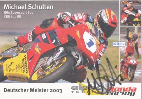 Michael Schulten   Motorrad  Autogrammkarte  original signiert 