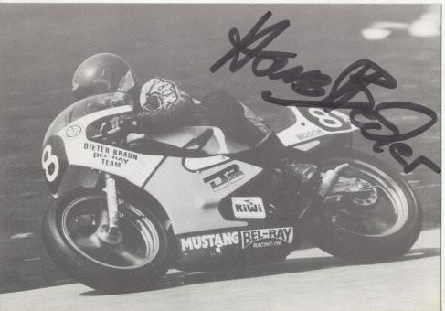 Hans Becker    Motorrad  Autogrammkarte  original signiert 