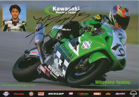 Hitoyasu Izutsu  Japan   Motorrad  Autogrammkarte  original signiert 