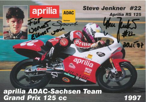 Steve Jenker   Motorrad  Autogrammkarte  original signiert 