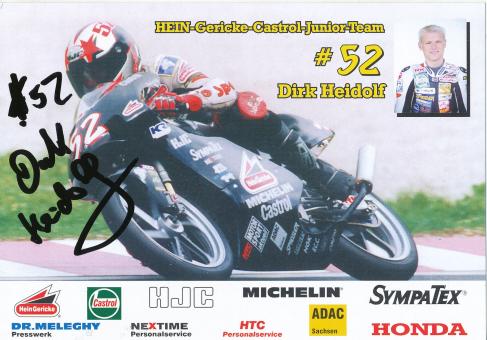 Dirk Heidolf   Motorrad  Autogrammkarte  original signiert 