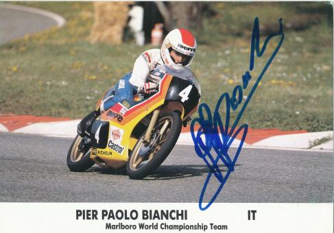 Pier Paolo Bianchi  Italien   Motorrad  Autogrammkarte  original signiert 