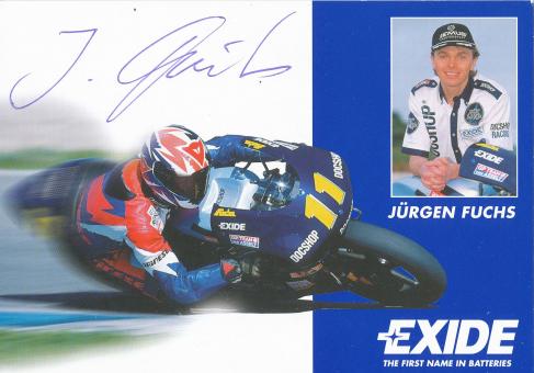 Jürgen Fuchs  Motorrad  Autogrammkarte  original signiert 