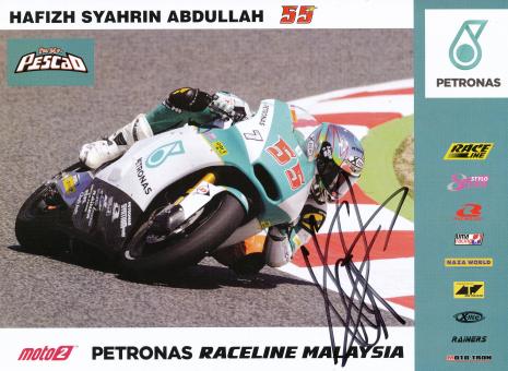 Hafizh Syahrin Abdullah  Motorrad  Autogrammkarte  original signiert 