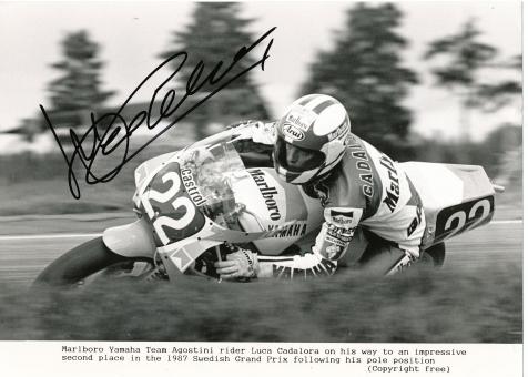 Luca Cadalora  Italien  Motorrad  Autogramm Foto original signiert 