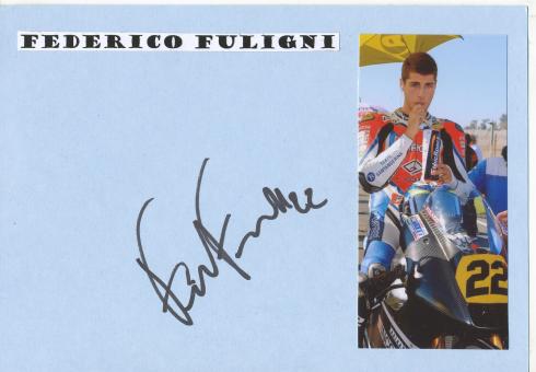 Federico Fuligni   Motorrad Autogramm Karte original signiert 