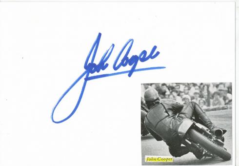 John Cooper   Motorrad Autogramm Karte original signiert 