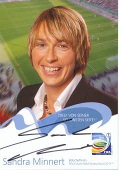 Sandra Minnert  DFB Frauen Nationalteam Fußball Autogrammkarte original signiert 