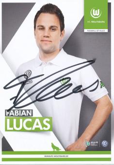 Fabian Lucas  2014/2015  VFL Wolfsburg  Frauen Fußball Autogrammkarte original signiert 