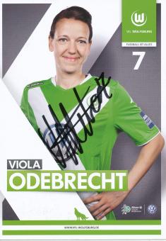 Viola Odebrecht  2014/2015  VFL Wolfsburg  Frauen Fußball Autogrammkarte original signiert 
