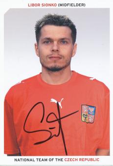 Libor Sionko  Tschechien  Nationalteam  Fußball Autogrammkarte  original signiert 
