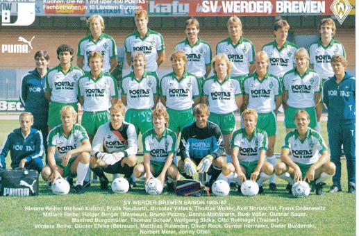 SV Werder Bremen  Fußball Mannschaftskarte 
