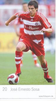 Jose Ernesto Sosa  2007/2008  FC Bayern München Fußball Autogrammkarte nicht signiert 