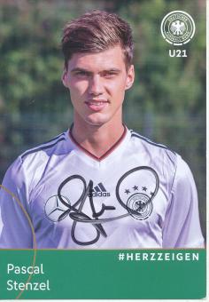 Pascal Stenzel  U21   DFB Nationalteam Fußball Autogrammkarte  original signiert 