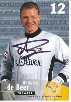Wolfgang de Beer  1999/2000  Borussia Dortmund Fußball Autogrammkarte  original signiert 