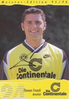 Thomas Franck  1995/1996  Borussia Dortmund Fußball Autogrammkarte  original signiert 
