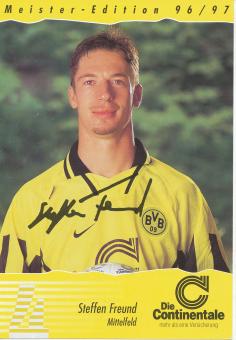 Steffen Freund  1996/1997  Borussia Dortmund Fußball Autogrammkarte  original signiert 