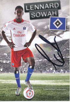Lennard Sowah   2010/2011  Hamburger SV  Fußball Autogrammkarte original signiert 